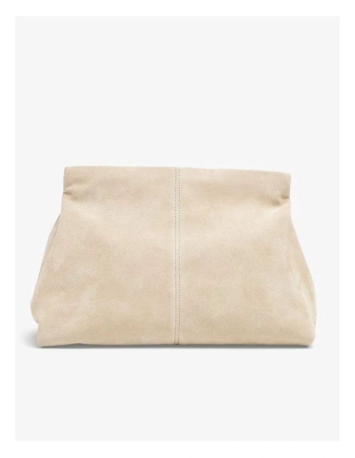 Becca Suede Clutch Bag - Beige image 1