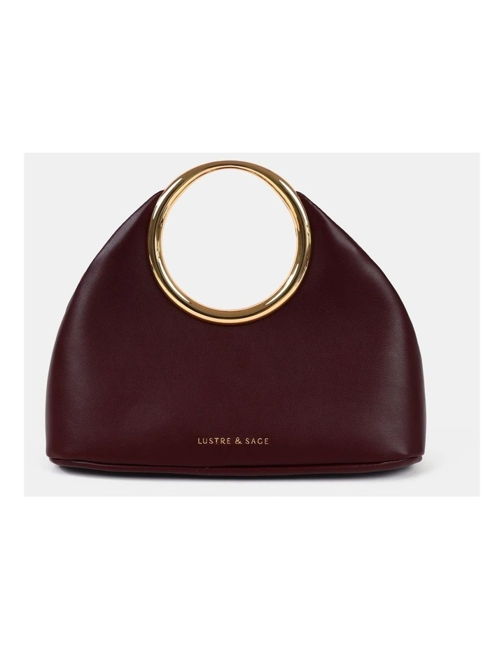 Hailey Statement Handle Bag - Burgundy image 1
