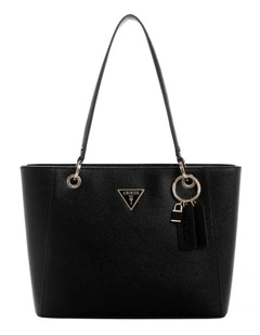 Noelle Double Compartment Small Tote Bag in Black