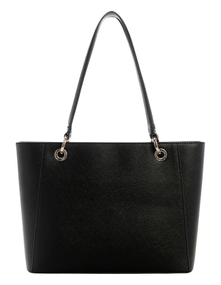 Noelle Double Compartment Small Tote Bag in Black image 2