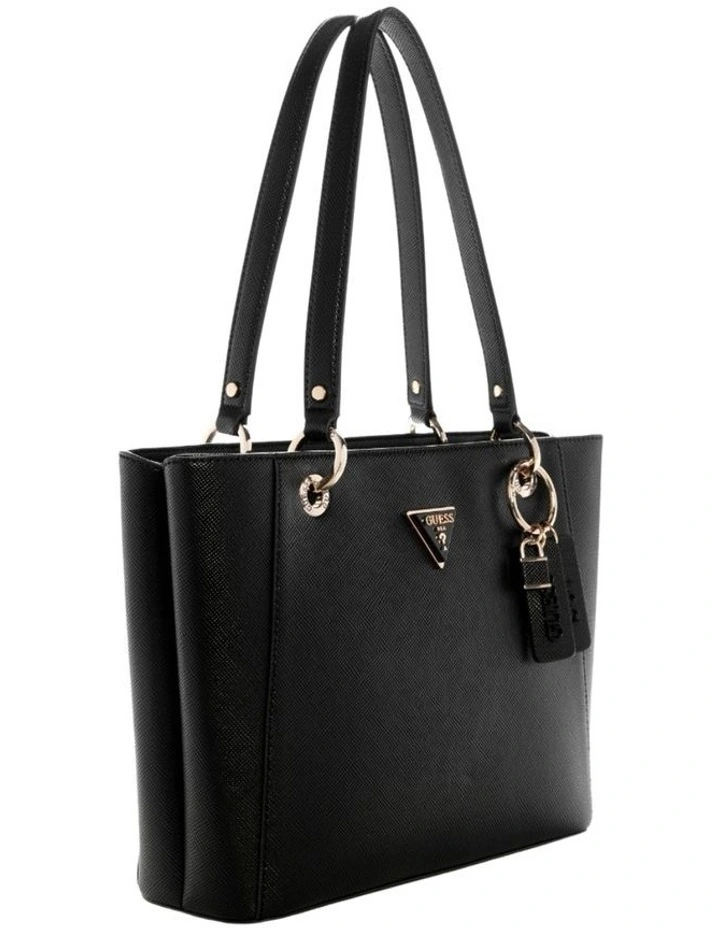 Noelle Double Compartment Small Tote Bag in Black image 4
