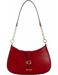 Carrie Top Zip Shoulder Bag in Red