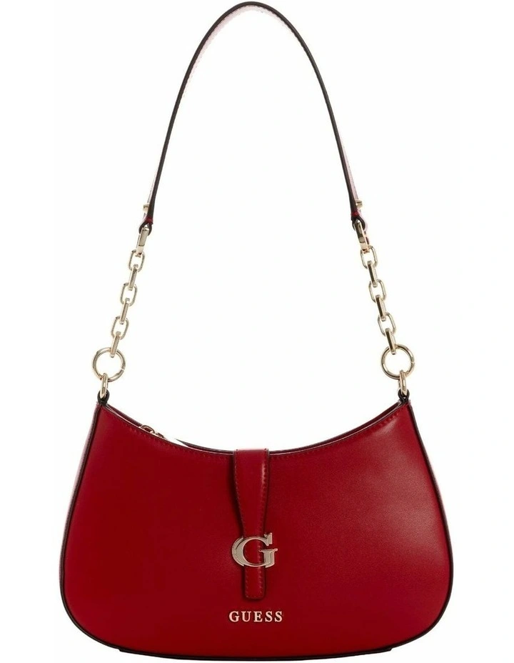 Carrie Top Zip Shoulder Bag in Red image 1