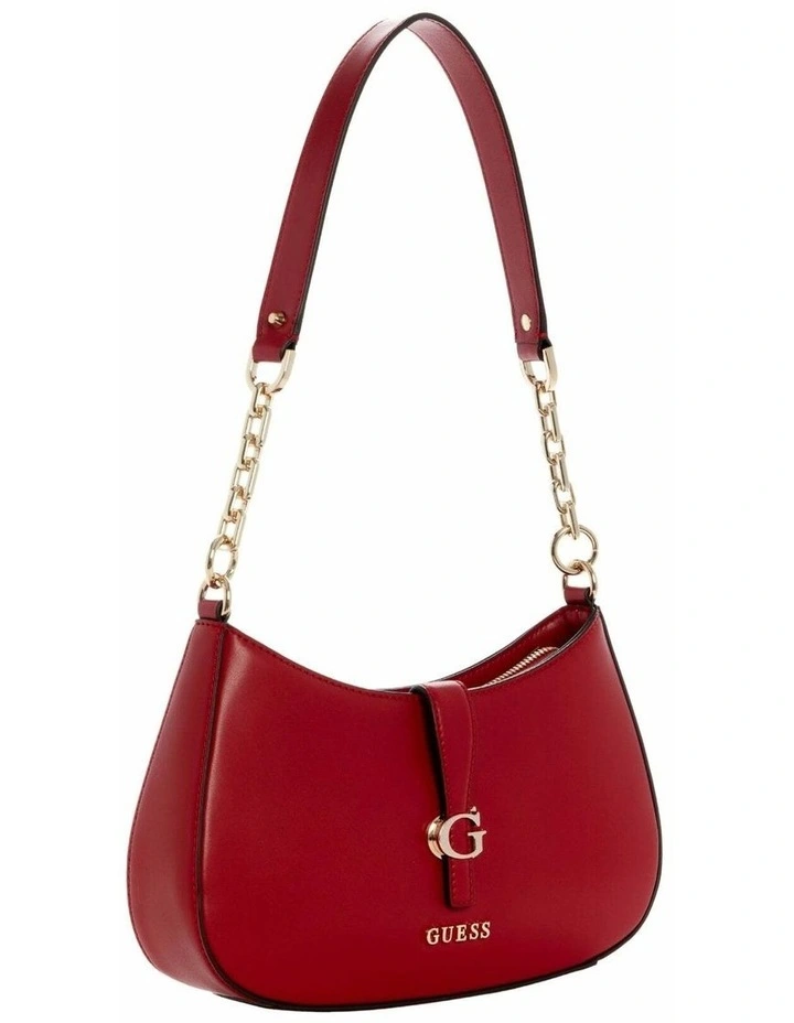 Carrie Top Zip Shoulder Bag in Red image 2