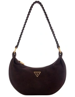 Amita Suede Hobo Bag in Espresso