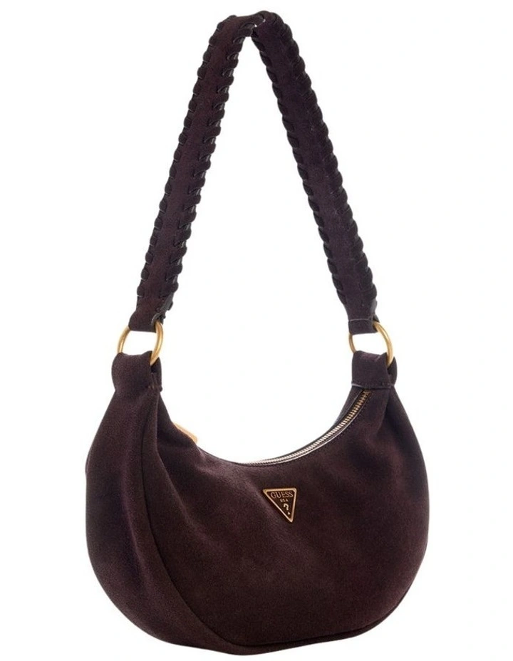 Amita Suede Hobo Bag in Espresso image 3