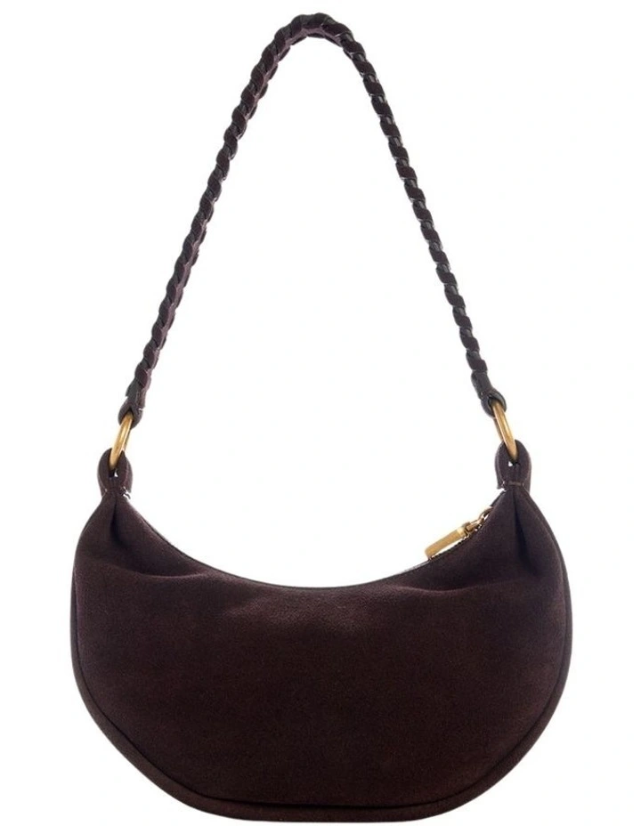 Amita Suede Hobo Bag in Espresso image 5