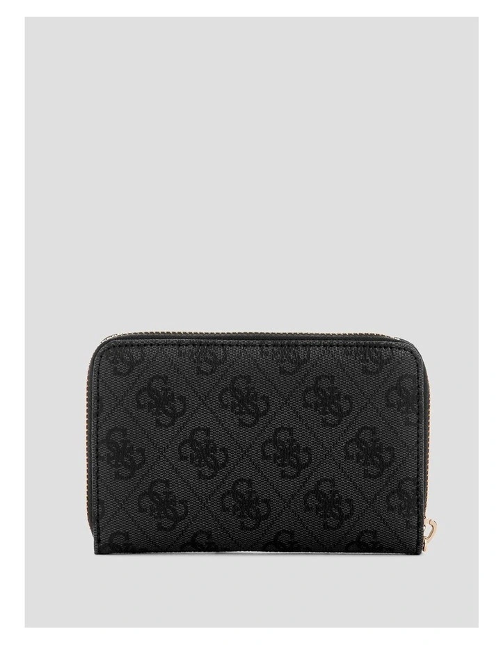 Laurel Medium Zip Around Wallet in Black Logo image 2