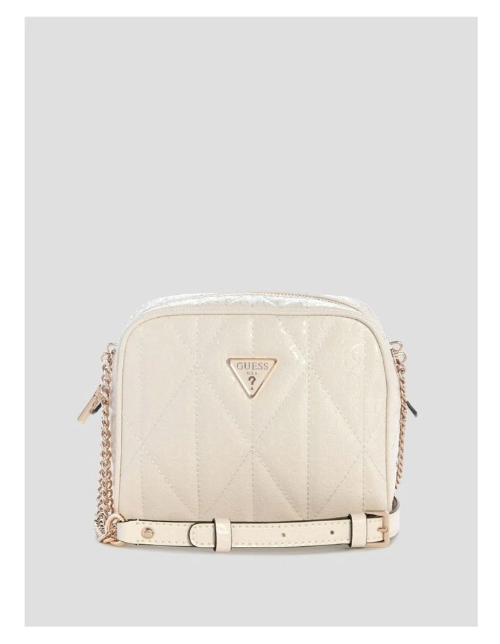 White Logo Aldina Camera Crossbody Bag image 1