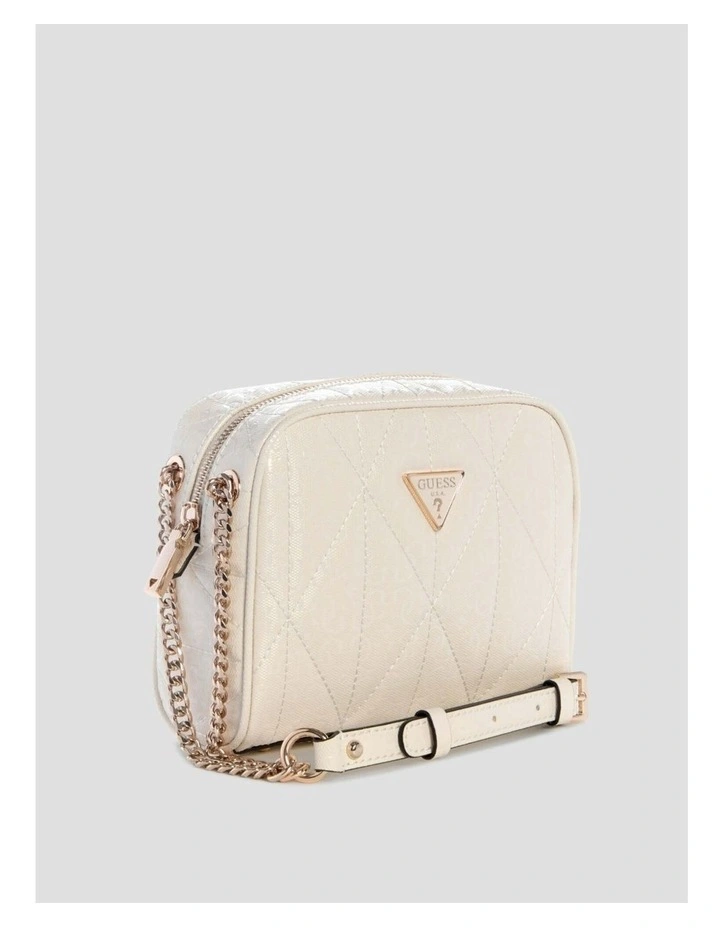 White Logo Aldina Camera Crossbody Bag image 2