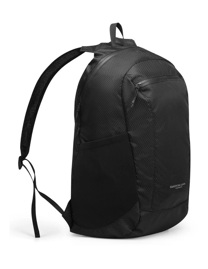 Gaston Luga Packable Lightweight Backpack (21L) Foldable Travel Bag in Black image 2