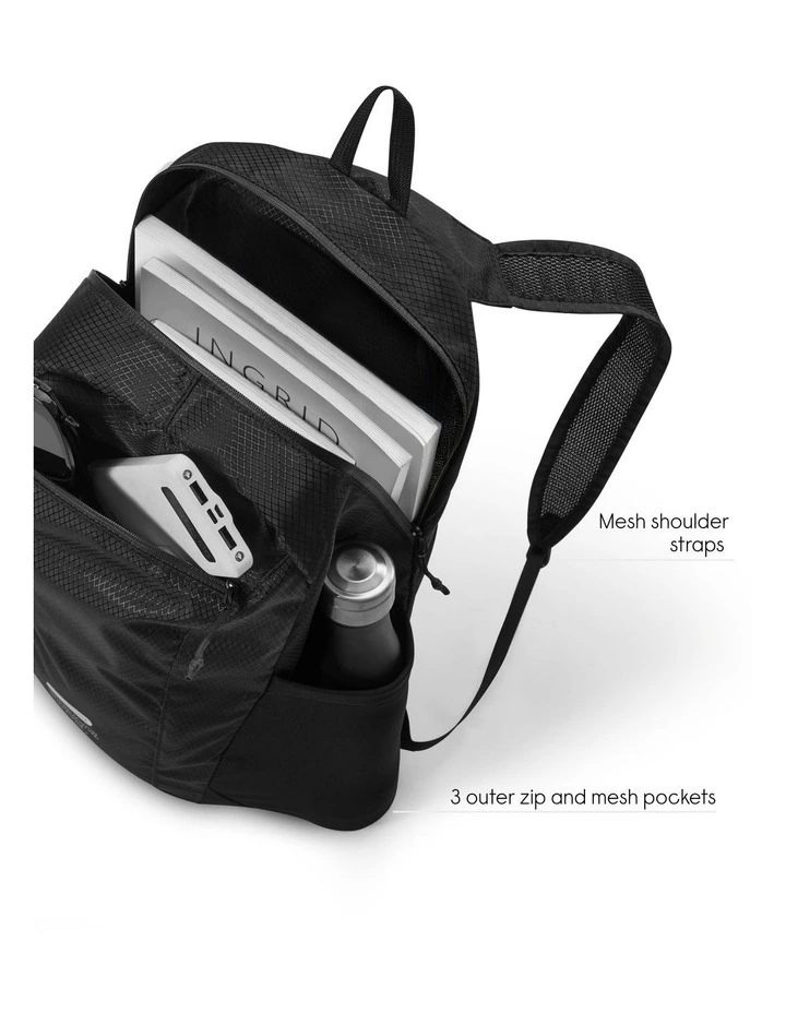 Gaston Luga Packable Lightweight Backpack (21L) Foldable Travel Bag in Black image 6