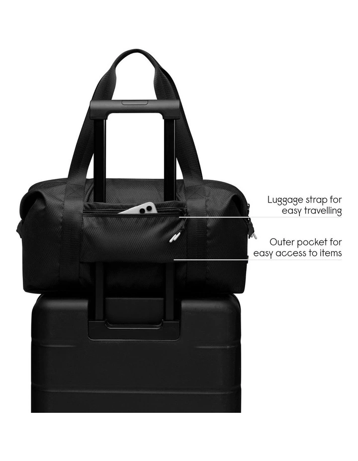 Gaston Luga Packable Lightweight Duffel (23L) Foldable Travel Bag in Black image 5