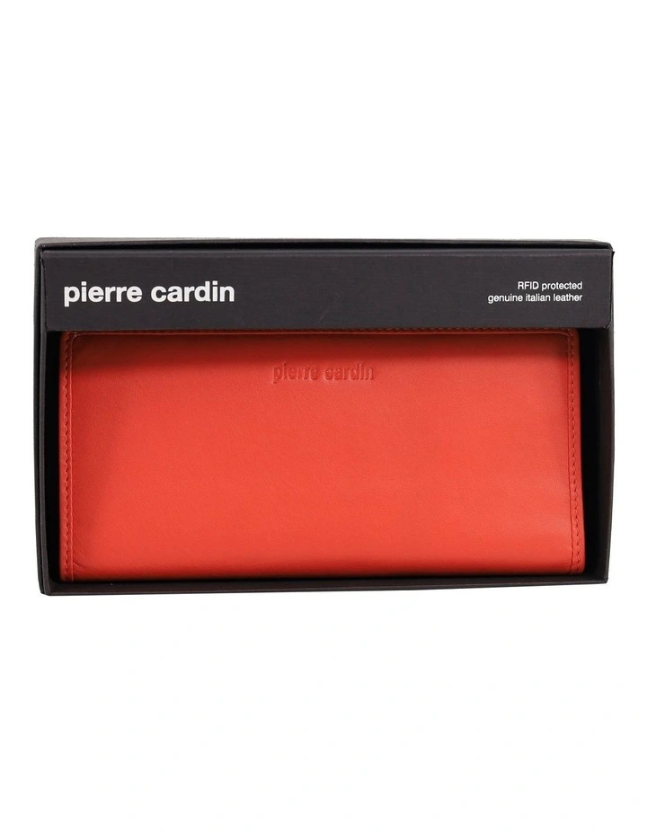 Pierre Cardin Genuine Leather Bi-Fold Wallet in Orange image 5