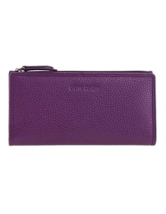 Pierre Cardin Genuine Leather Bi-Fold Wallet in Violet