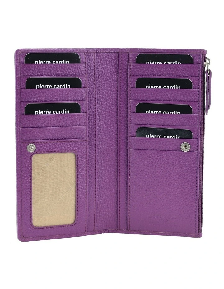 Pierre Cardin Genuine Leather Bi-Fold Wallet in Violet image 2