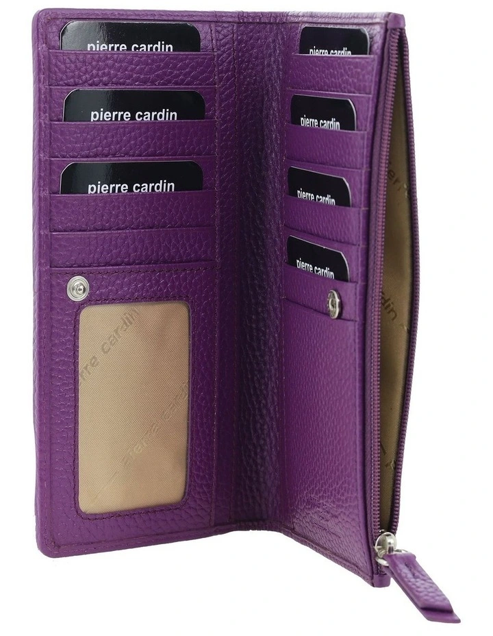 Pierre Cardin Genuine Leather Bi-Fold Wallet in Violet image 3