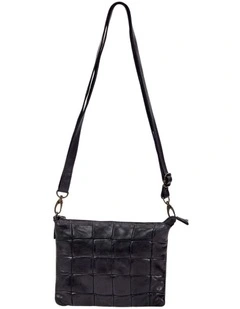 [Ballarat]   [Quilted Leather]   [Crossbody Bag] [in Black]