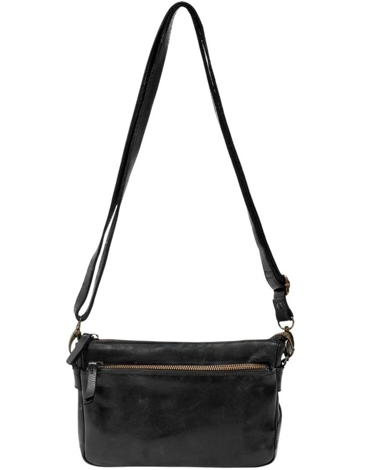 Loxton Multicompartment Leather Crossbody Bag in Black image 1