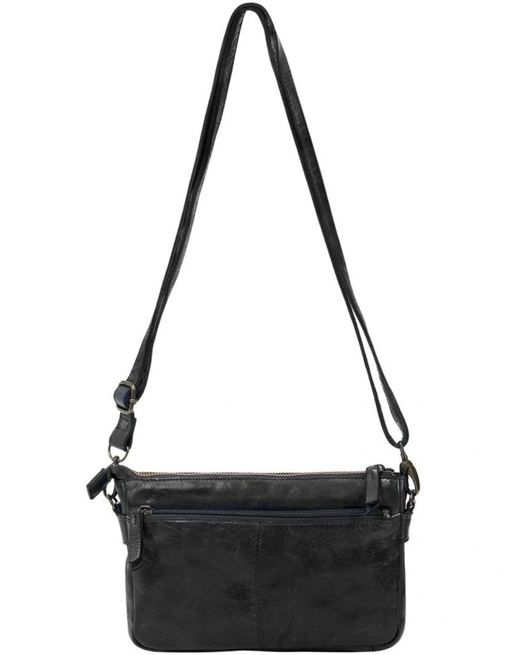 Loxton Multicompartment Leather Crossbody Bag in Black image 2