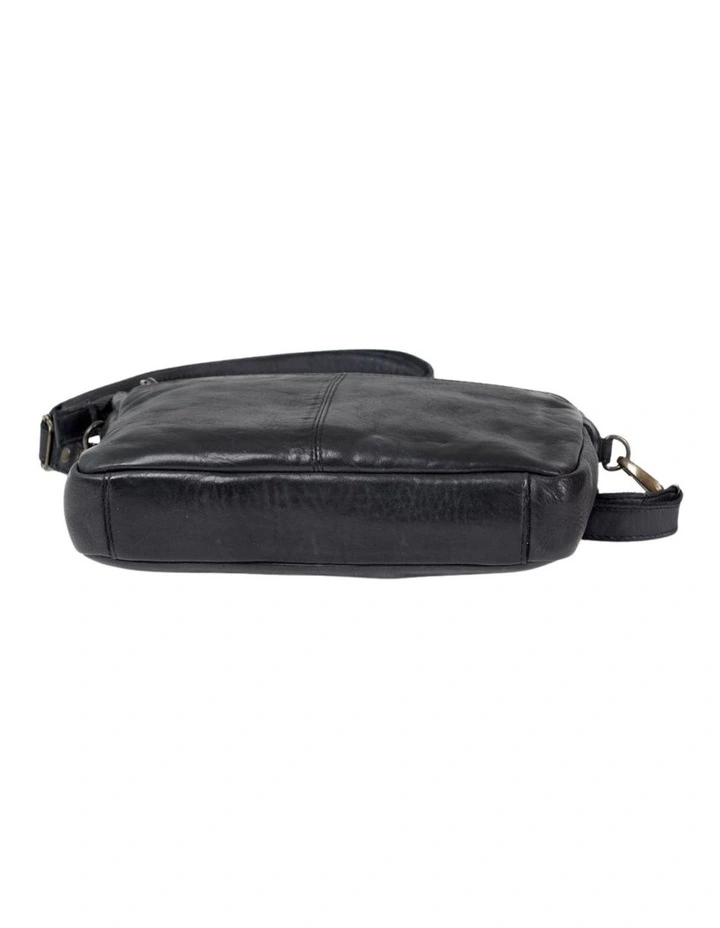 Loxton Multicompartment Leather Crossbody Bag in Black image 5