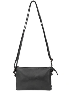 [Devonport]   [Leather]   [Crossbody Bag] [in Black]