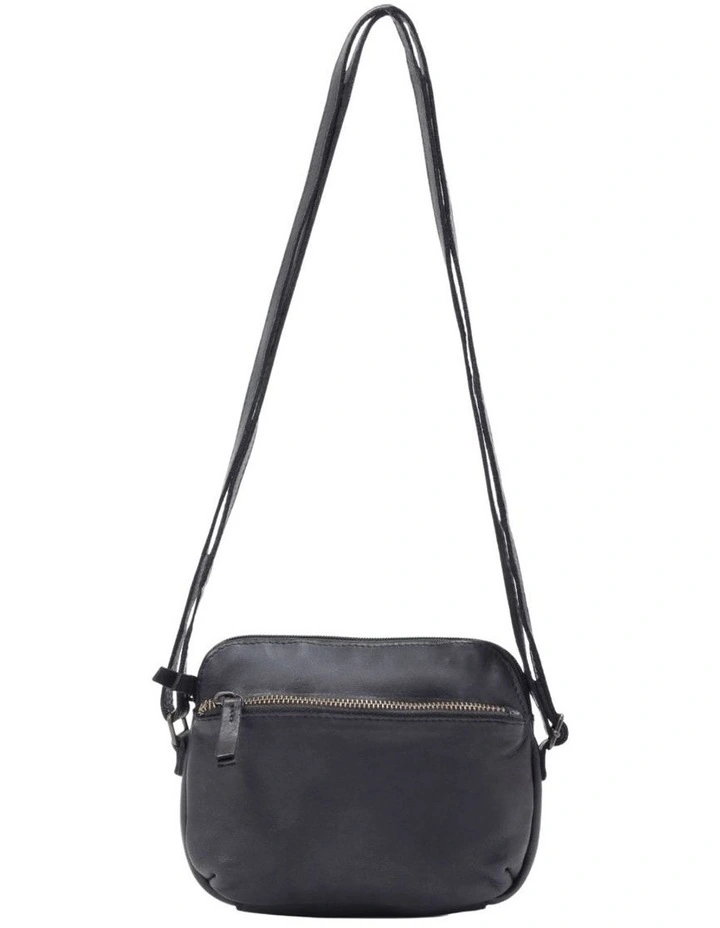 Bondi Leather Crossbody Bag in Black image 1