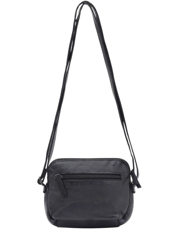 Bondi Leather Crossbody Bag in Black image 2