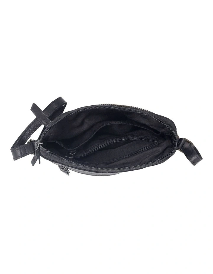 Bondi Leather Crossbody Bag in Black image 4