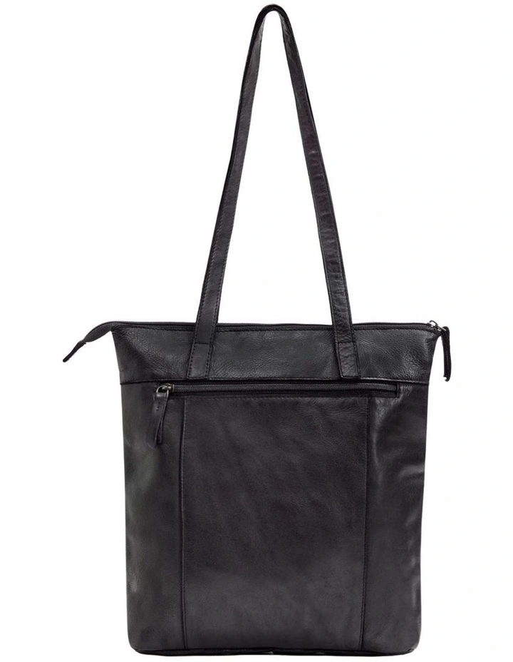 [Longreach]   [Panelled Leather]   [Tote Bag] [in Black] image 2