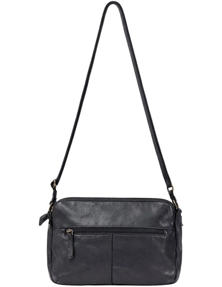 [Albany]   [Multicompartment Leather]   [Crossbody Bag] [in Black] image 2