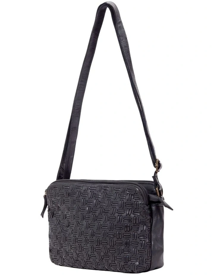 [Albany]   [Multicompartment Leather]   [Crossbody Bag] [in Black] image 3