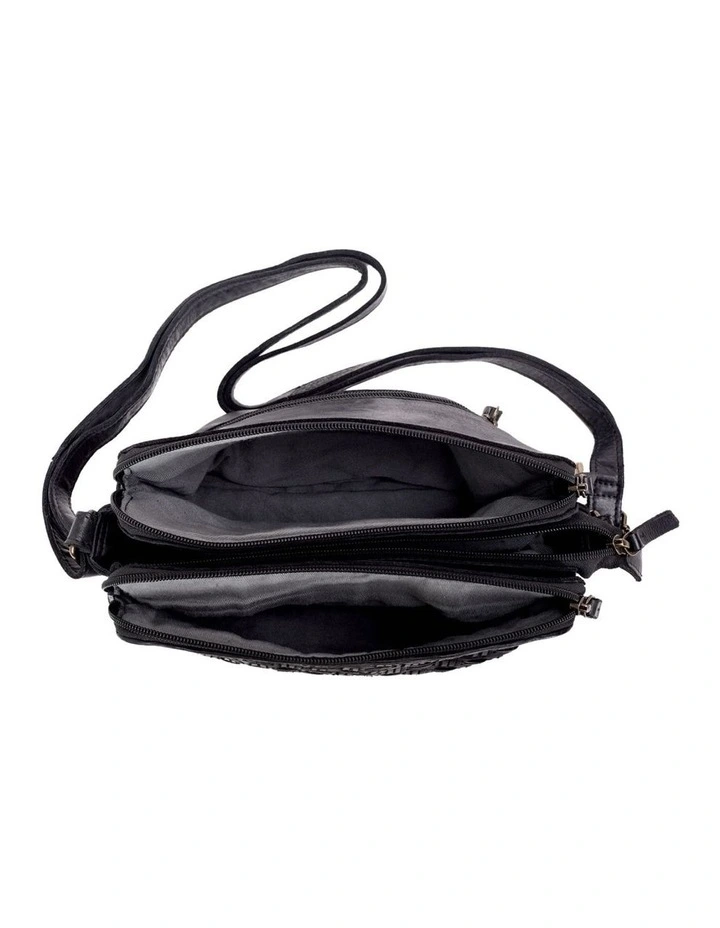 [Albany]   [Multicompartment Leather]   [Crossbody Bag] [in Black] image 4