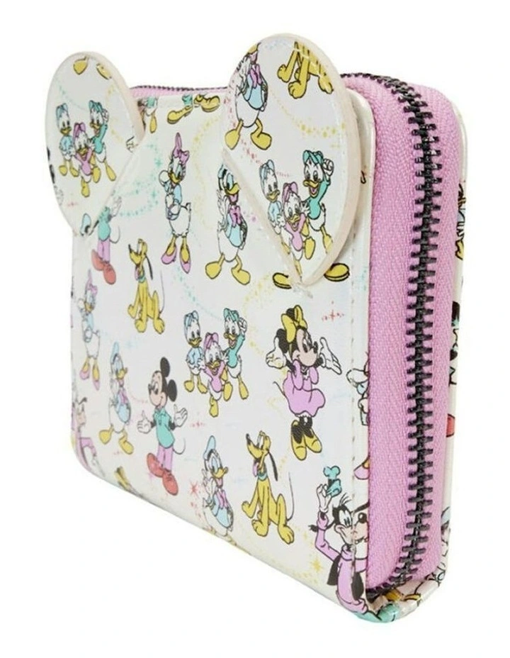 Disney D100 Classic All Over Print Zip Wallet Coin Purse 6x4in image 2