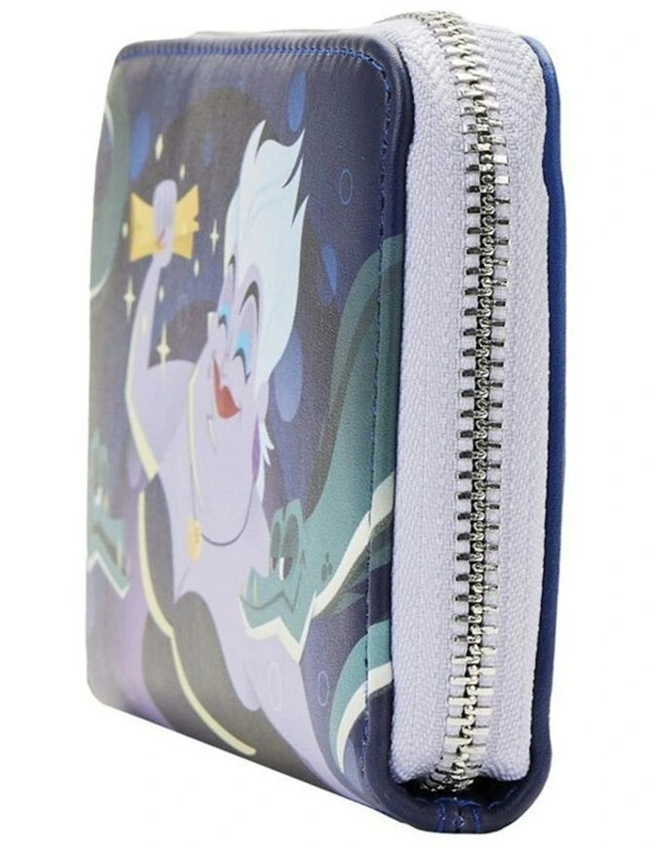 Little Mermaid 1989 Ursula Lair Glow Zip Around Purse Wallet 4in image 3