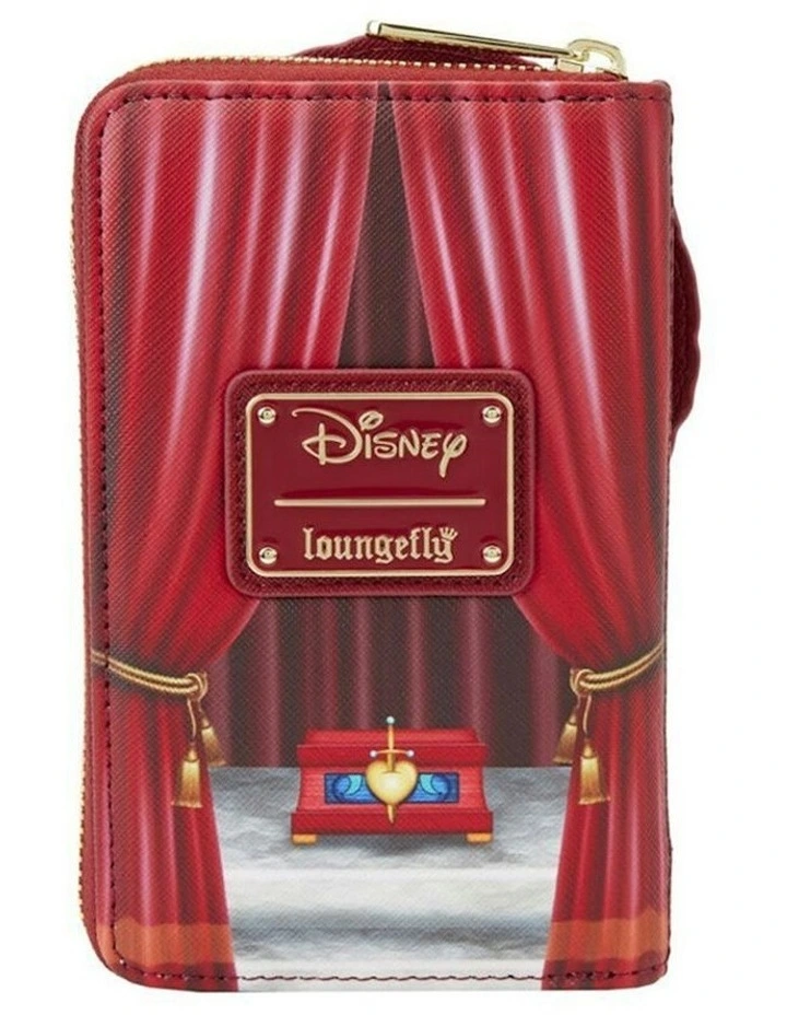 Snow White 1937 Evil Queen Throne Zip Around Wallet Coin Purse 6x3in image 3