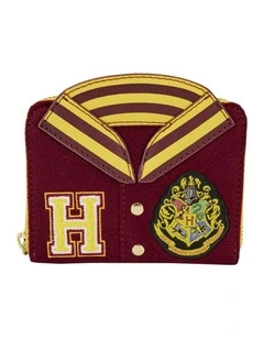 Loungefly Harry Potter Gryffindor Hogwarts Crest Varsity Jacket Zip Wallet