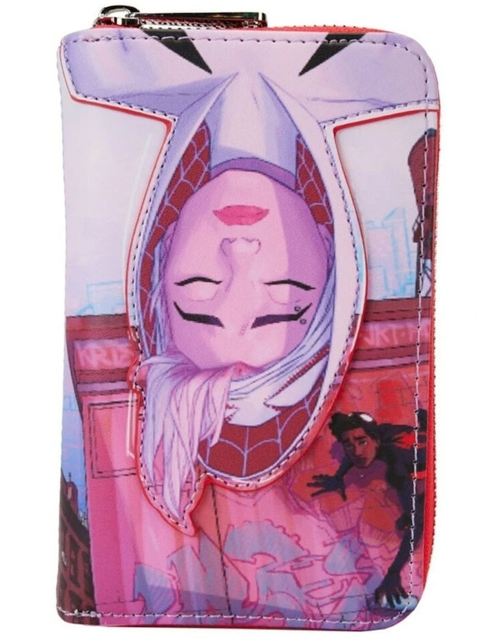 SpiderMan: Across the SpiderVerse SpiderGwen Zip Around Wallet Purse 6x4in image 1