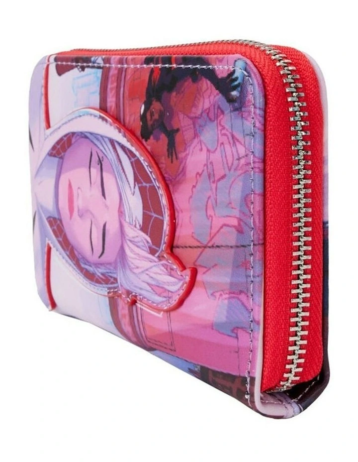 SpiderMan: Across the SpiderVerse SpiderGwen Zip Around Wallet Purse 6x4in image 2