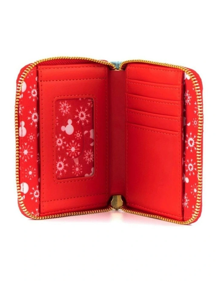 Disney Mickey Mouse Snowman Zip Around Money Purse Bills/Card Organiser image 3