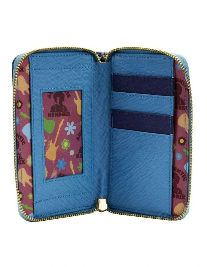 Jimi Hendrix Psychadelic Landscape Glow Zip Around Coin Purse Wallet 15.24cm image 5