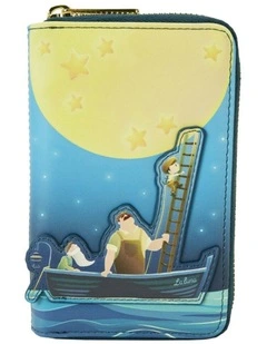 La Luna Moon Glow 4 Slot Zip Around Wallet Coin Purse 4x6in