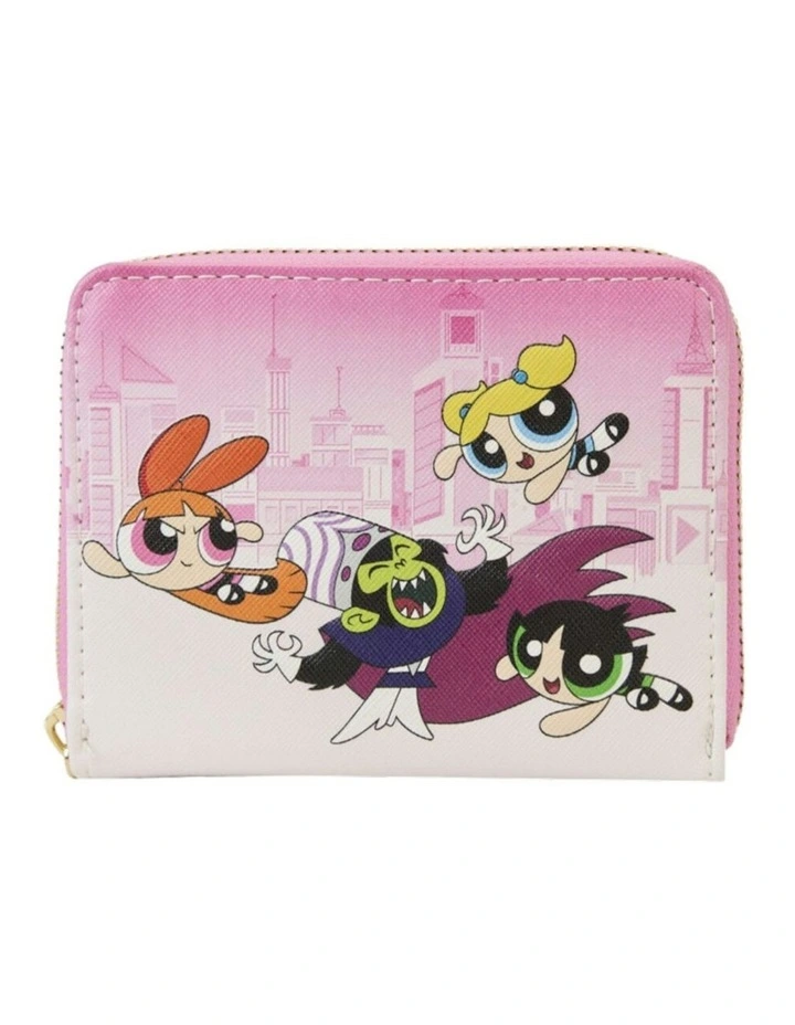 Powerpuff Girls Vs Mojo Jojo Zip Around Wallet Coin Purse 5x4in image 1