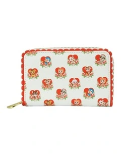 Villainous Valentines Faux Leather Printed Zipped Around Closured Wallet 4in