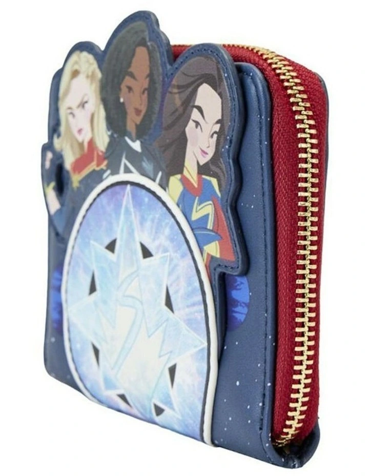 The Marvels 2023 Group Glow Zip Around Wallet Coin Purse 5x4in image 2