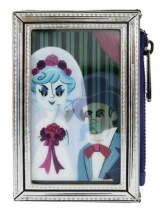 Haunted Mansion Black Widow Bride Cardholder Zipped Money Organiser 4x5in