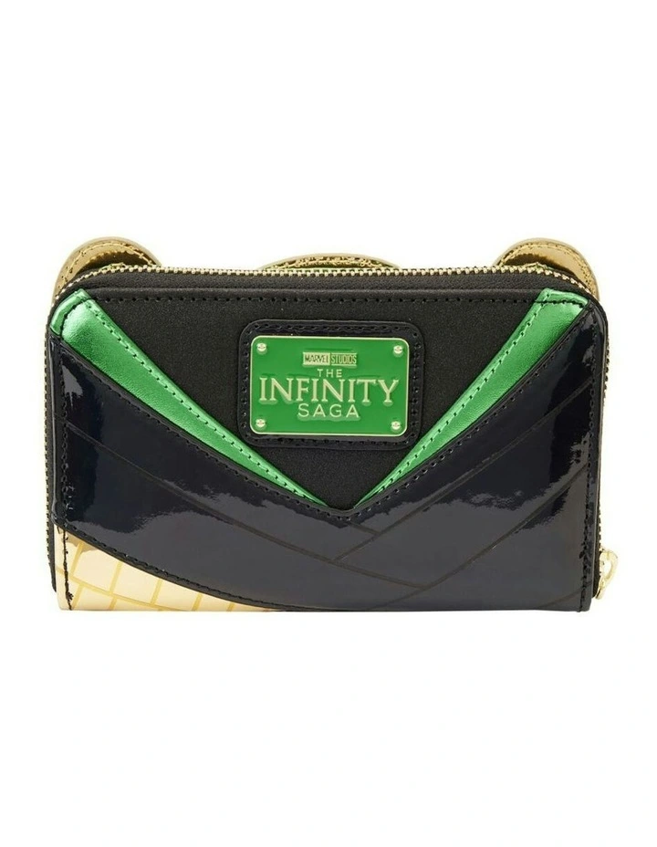 Marvel Comics Loki Metallic Zip Around Wallet Coin Purse w/ Card Holder 15.2cm image 3