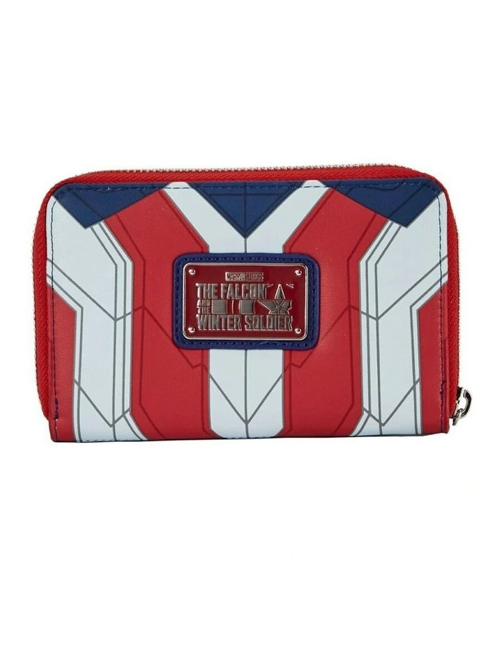 The Falcon And The Winter Soldier Faux Leather Captain America Zip Purse 6x4in image 4