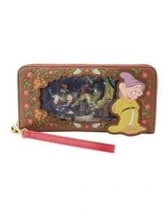 Snow White 1937 Princess Series Women's Zip Wristlet Wallet Coin Purse 8x4in