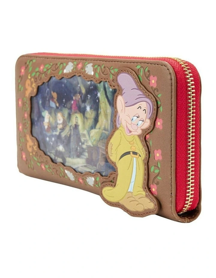 Snow White 1937 Princess Series Women's Zip Wristlet Wallet Coin Purse 8x4in image 3